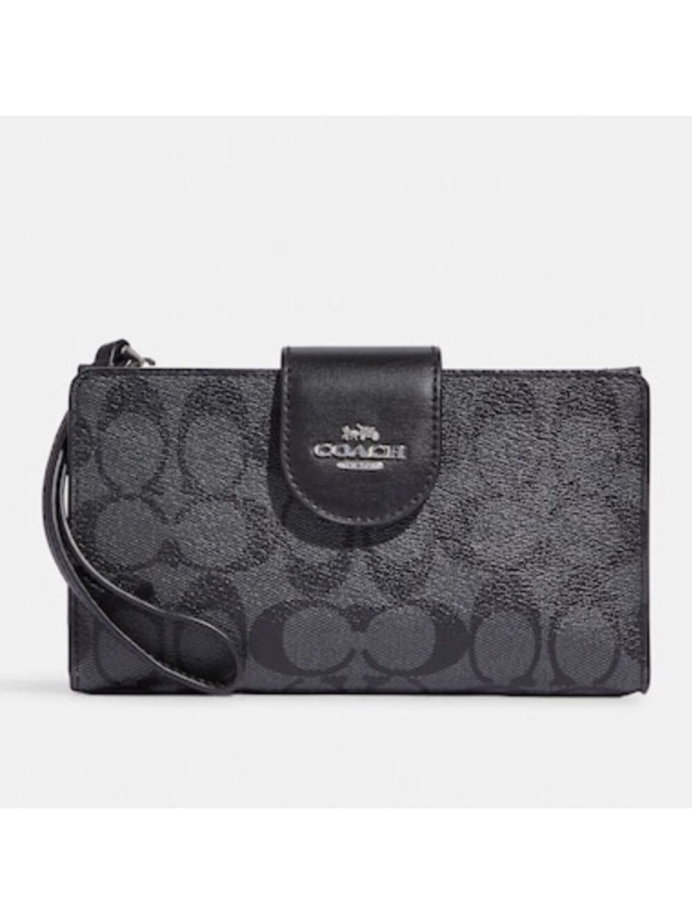 Coach Signature Tech Wallet With Wrist Strap NWT